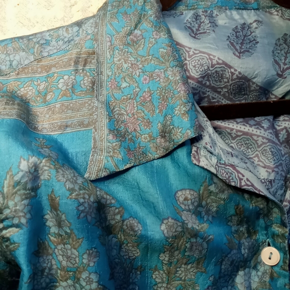 Vintage Reversable Silk Shirt Jacket - Picture 4 of 6